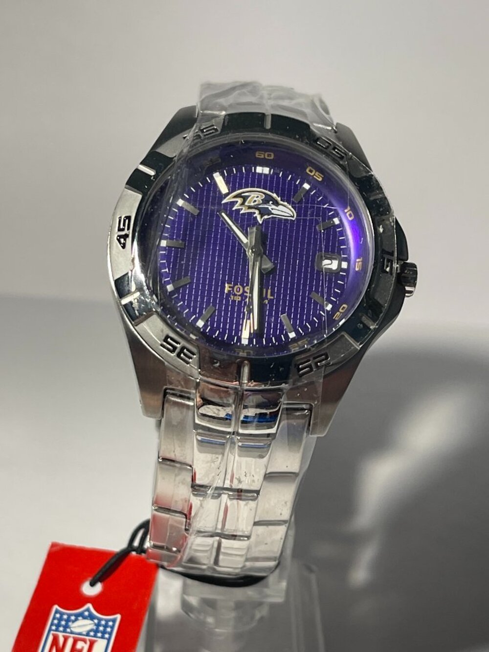 Baltimore Ravens NFL Stainless-Steel Watch by Fossil NEW (RARE)